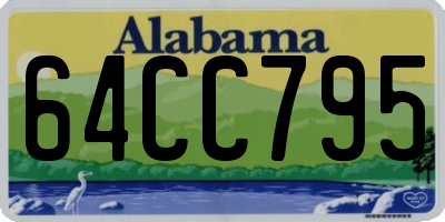 AL license plate 64CC795