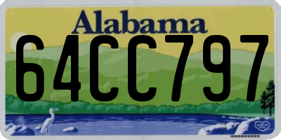 AL license plate 64CC797