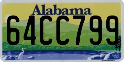 AL license plate 64CC799