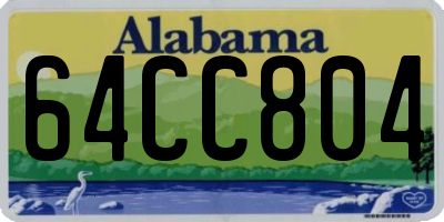 AL license plate 64CC804