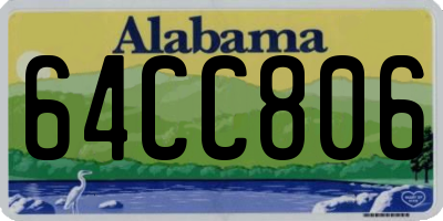 AL license plate 64CC806