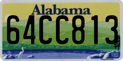AL license plate 64CC813