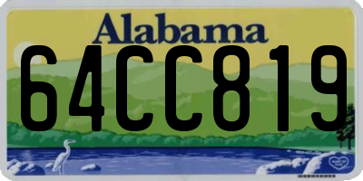 AL license plate 64CC819