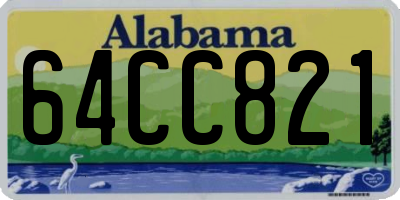 AL license plate 64CC821