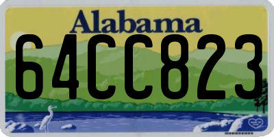 AL license plate 64CC823