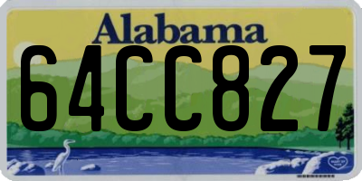 AL license plate 64CC827