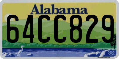 AL license plate 64CC829