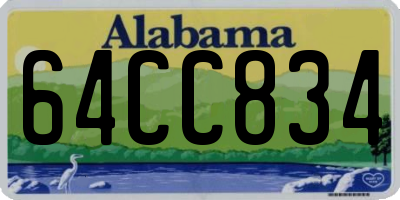 AL license plate 64CC834