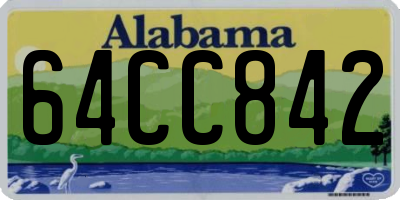 AL license plate 64CC842