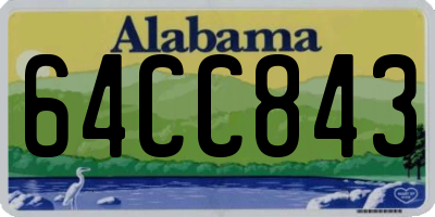 AL license plate 64CC843