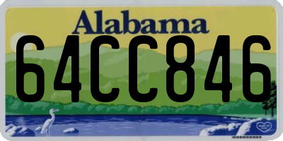 AL license plate 64CC846