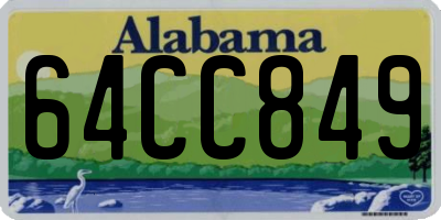 AL license plate 64CC849