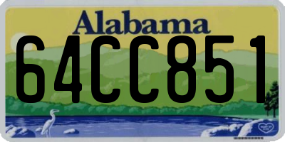 AL license plate 64CC851