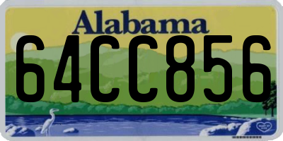AL license plate 64CC856