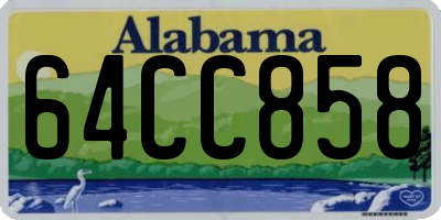 AL license plate 64CC858