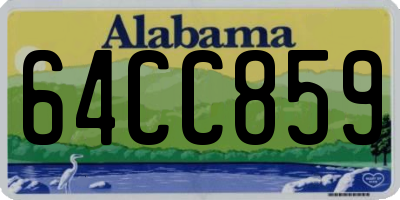 AL license plate 64CC859