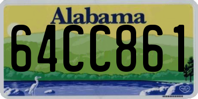 AL license plate 64CC861