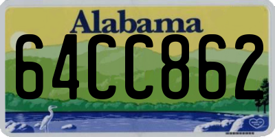 AL license plate 64CC862