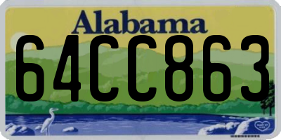 AL license plate 64CC863