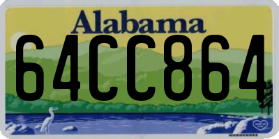 AL license plate 64CC864