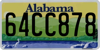 AL license plate 64CC878