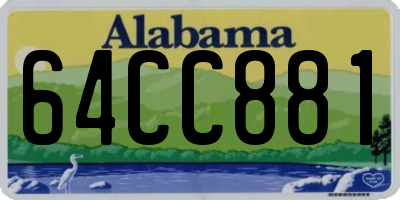 AL license plate 64CC881