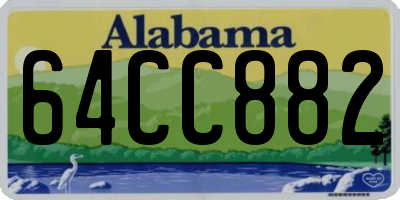 AL license plate 64CC882
