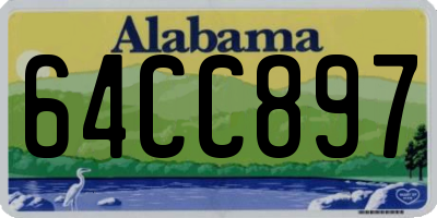 AL license plate 64CC897