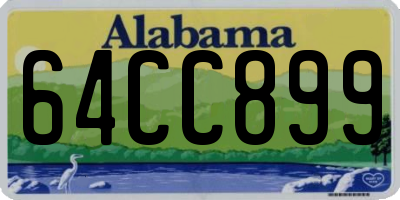 AL license plate 64CC899