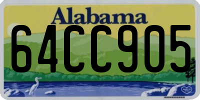 AL license plate 64CC905