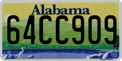 AL license plate 64CC909