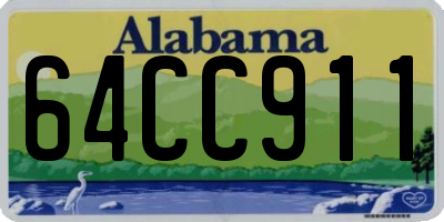 AL license plate 64CC911