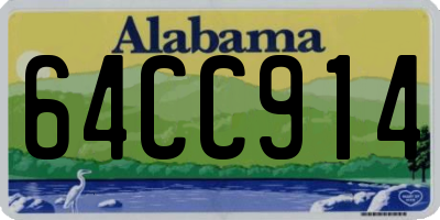 AL license plate 64CC914