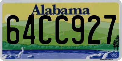 AL license plate 64CC927