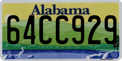 AL license plate 64CC929
