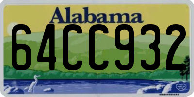 AL license plate 64CC932
