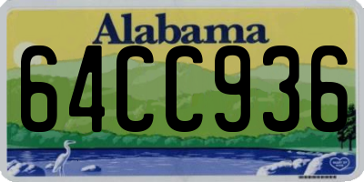 AL license plate 64CC936