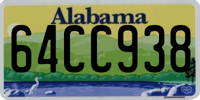 AL license plate 64CC938