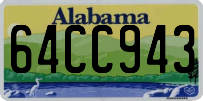 AL license plate 64CC943
