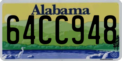 AL license plate 64CC948
