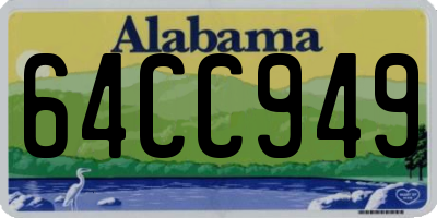 AL license plate 64CC949