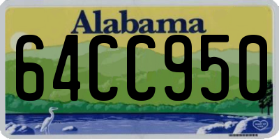 AL license plate 64CC950