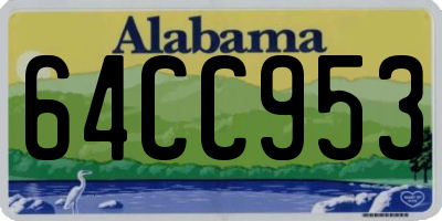 AL license plate 64CC953