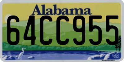 AL license plate 64CC955