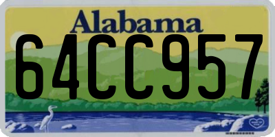AL license plate 64CC957