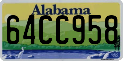 AL license plate 64CC958
