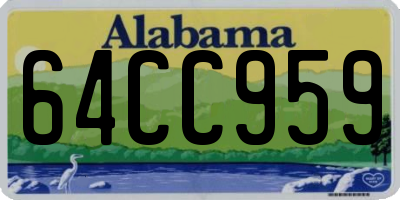 AL license plate 64CC959