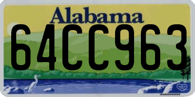 AL license plate 64CC963