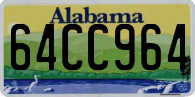 AL license plate 64CC964
