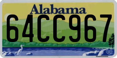 AL license plate 64CC967